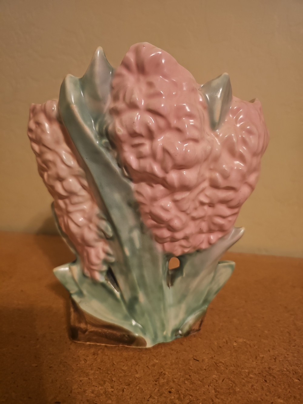 McCoy Pink Hyacinth Vase, Early 1950s, Very Crisp Details, GVC